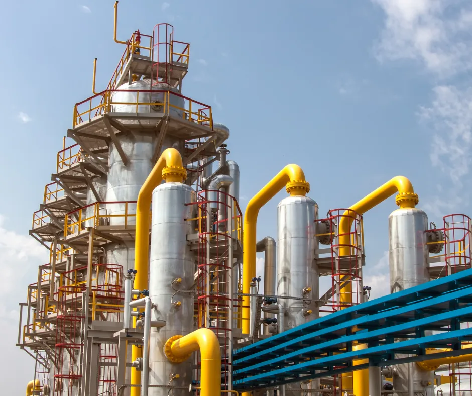 Planta industrial con sistemas HVAC